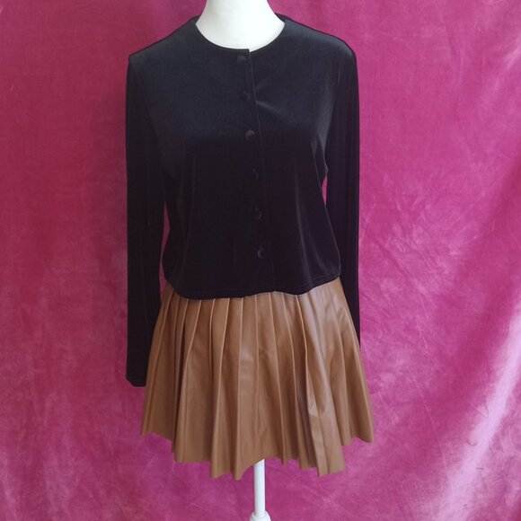 SHIEN and ROBBIE BEE Dresses & Skirts - Caramel Skirt and Velvet tlTop